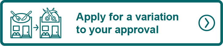 Button which reads: Apply for a variation to your approval